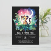 Invitation Fun Whimsical Tiger Anniversaire (Debout devant)