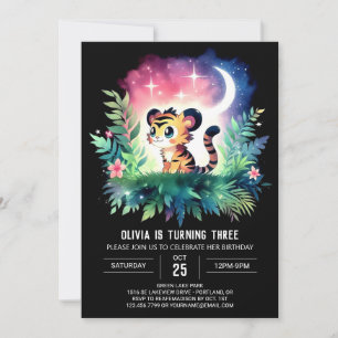 Invitation Fun Whimsical Tiger Anniversaire