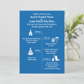 Invitation Fun Whimsy Timeline Mariage (Debout devant)