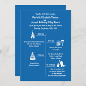 Invitation Fun Whimsy Timeline Mariage (Devant / Derrière)