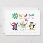 Invitation Fun Winter Wonderland Anniversaires de enfants Inv (Devant)
