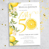 Invitation Fun Zesty Lemon 50e fête d'anniversaire