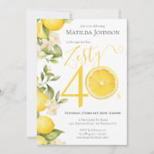 Invitation Fun Zesty Lemon fête du 40e anniversaire (Devant)