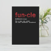 Invitation Funcle Funny Uncle Family Member (Debout devant)