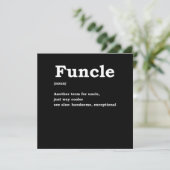 Invitation Funcle Funny Uncle Family Member Best Uncle Gift (Debout devant)