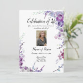 Invitation funèbre de faire-part d'orchidées (Debout devant)