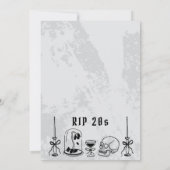 Invitation Funérailles 30 ans Doodle Stone RIP 20s (Dos)