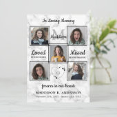 Invitation Funérailles 5 Photos Célébration Mémorial De La Vi (Debout devant)