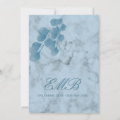 Invitation Funérailles Blue Eucalyptus Célébration De La Vie (Dos)