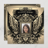 Invitation Funérailles / Célébration de la vie Avis Invitatio (Devant / Derrière)