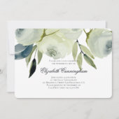 Invitation Funérailles commémoratives Aquarelle Florale et Fo (Devant)