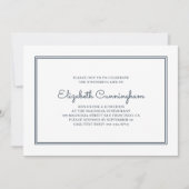 Invitation Funérailles commémoratives modernes et simples (Devant)