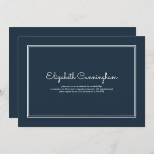 Invitation Funérailles commémoratives modernes simples et élé