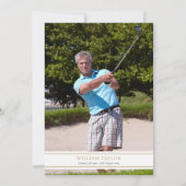 Invitation Funérailles de Golfer Célébration de la verdure de (Dos)