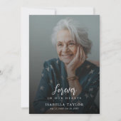 Invitation Funérailles de la Croix catholique | Photo commémo (Devant)