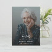 Invitation Funérailles de la Croix catholique | Photo commémo (Debout devant)