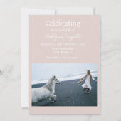 Invitation Funérailles de Sandy Beach Photo Célébration de la (Dos)