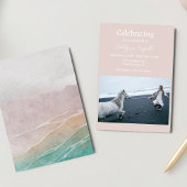 Invitation Funérailles de Sandy Beach Photo Célébration de la