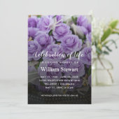 Invitation Funérailles Florales | Célébration de la Vie Roses (Debout devant)