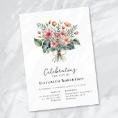 Invitation Funérailles florales de Boho