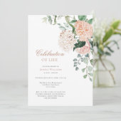 Invitation Funérailles Florales de verdure Célébration de vie (Debout devant)