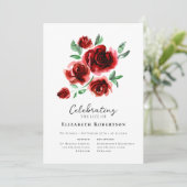 Invitation Funérailles florales des Roses rouges (Debout devant)