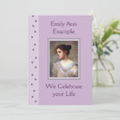 Invitation Funérailles florales personnalisables / Réveil / M (Debout devant)