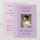 Invitation Funérailles florales personnalisables / Réveil / M (Devant / Derrière)