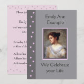 Invitation Funérailles florales personnalisables / Réveil / M (Devant / Derrière)