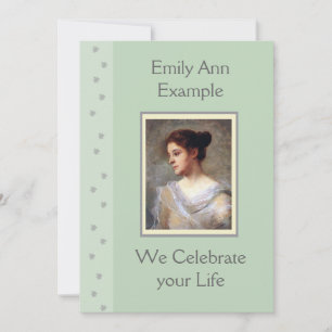 Invitation Funérailles florales personnalisables / Réveil / M