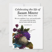 Invitation Funérailles florales sombres (Devant)