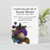 Invitation Funérailles florales sombres (Debout devant)