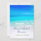 Invitation Funérailles Memorial Ocean Sea Scène (Devant)