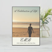 Invitation Funérailles Mémorial simple photo Célébration de l (Debout devant)