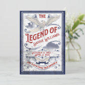 Invitation Funérailles Militaire Vétéran Thème patriotique (Debout devant)