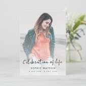 Invitation Funérailles modernes | Célébration de la vie (Debout devant)