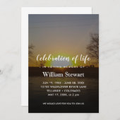 Invitation Funérailles modernes | Célébration de la vie au co (Devant / Derrière)