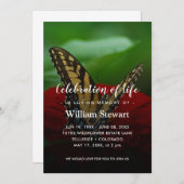 Invitation Funérailles modernes | Célébration de la vie des p (Devant / Derrière)