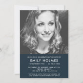 Invitation Funérailles modernes | Célébration de la vie en bl (Devant)