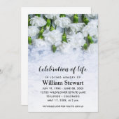 Invitation Funérailles modernes | Célébration de la vie Fleur (Devant / Derrière)