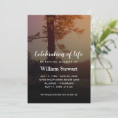 Invitation Funérailles modernes | Célébration de la vie Invit (Debout devant)