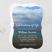Invitation Funérailles modernes | Célébration de la vie sur l (Devant / Derrière)
