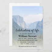 Invitation Funérailles modernes | Célébration des monts Vie (Devant / Derrière)