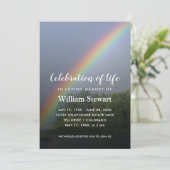 Invitation Funérailles modernes | Rainbow Celebration of Life (Debout devant)