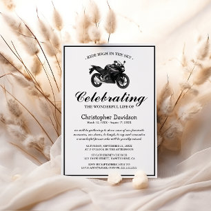 Invitation Funérailles moto Célébration de la sympathie de