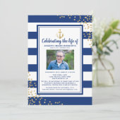 Invitation Funérailles nautiques | Célébration de la vie phot (Debout devant)