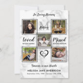 Invitation Funérailles Photo Collag Célébration De La Vie (Devant)