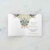 Invitation Funérailles Photo florale Élégant feuillage Eucaly (Intérieur)