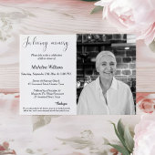 Invitation Funérailles, service commémoratif, célébration de 