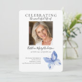 Invitation Funérailles simples de papillon (Debout devant)